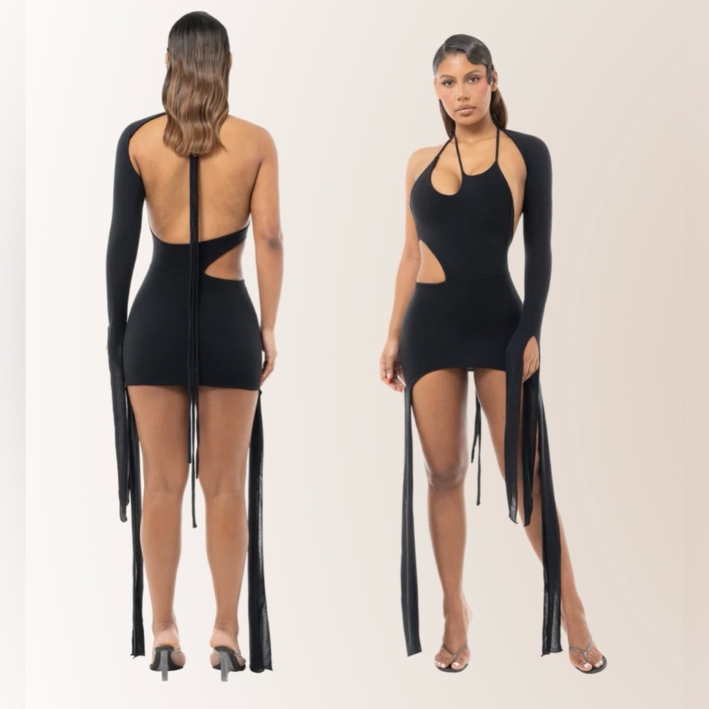 Incredible Asymmetrical Mini Dress!!! NEW, Worn once for photo purposes